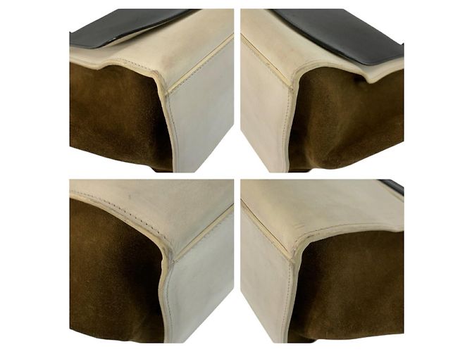 Céline Borsa 2way Celine Trapeze in pelle e camoscio - vista 4