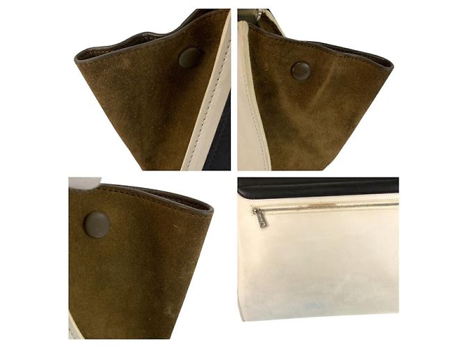 Céline Borsa 2way Celine Trapeze in pelle e camoscio - vista 6