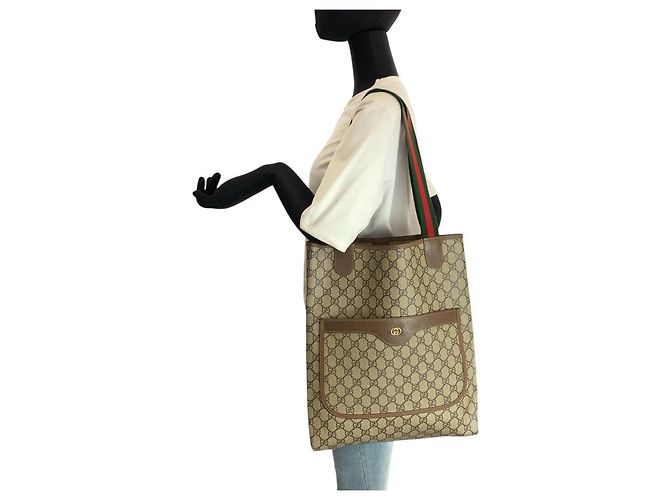 Gucci Vintage GG Supreme Canvas Tote Shoulder Bag - Ansicht 7