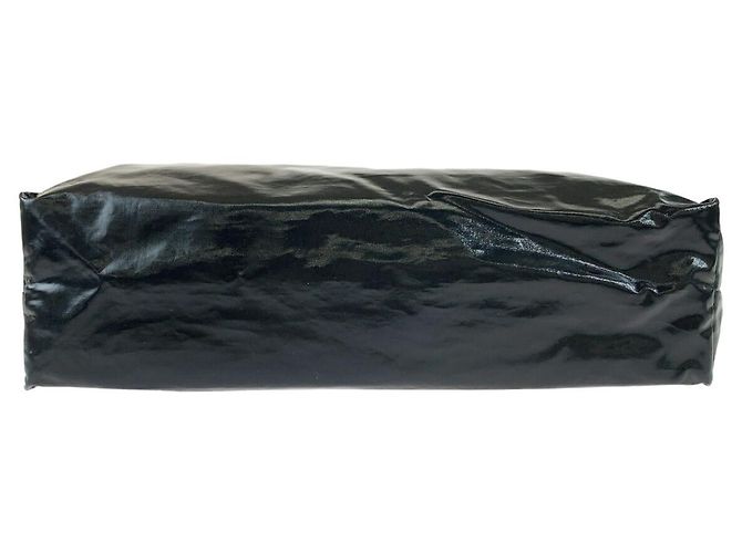 Sac cabas Gucci en toile enduite Noir Jaune - vue 10