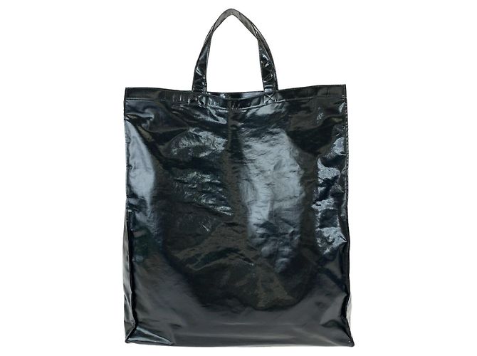 Sac cabas Gucci en toile enduite Noir Jaune - vue 2
