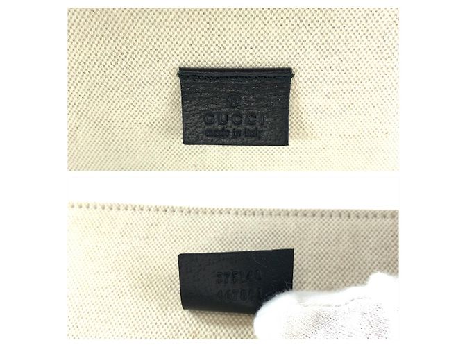 Sac cabas Gucci en toile enduite Noir Jaune - vue 4