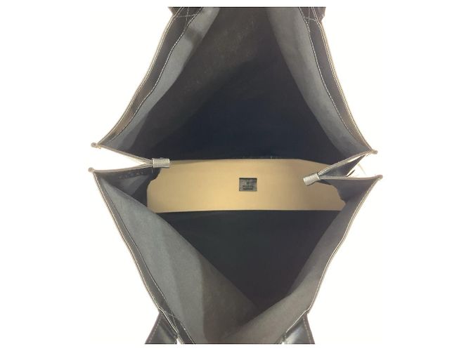 Sac cabas Gucci en toile enduite Noir Jaune - vue 5