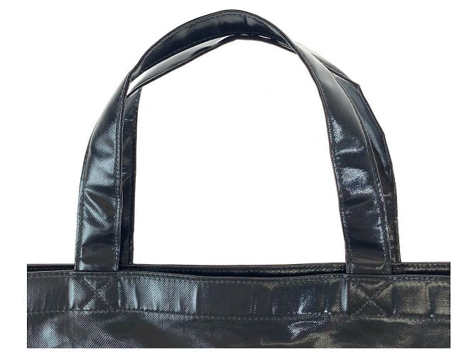 Sac cabas Gucci en toile enduite Noir Jaune - vue 7