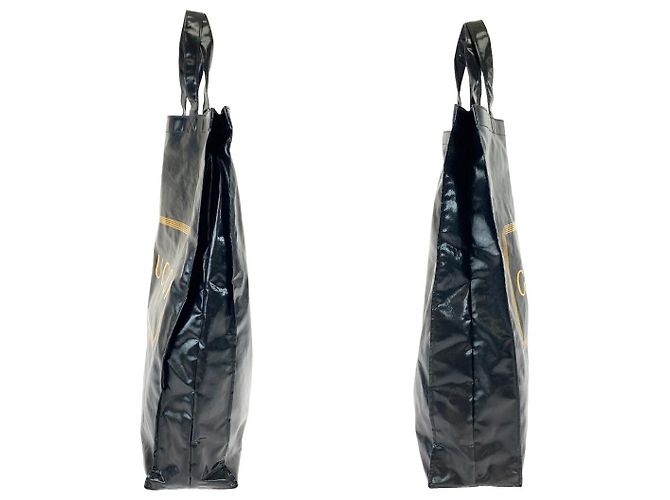 Sac cabas Gucci en toile enduite Noir Jaune - vue 9