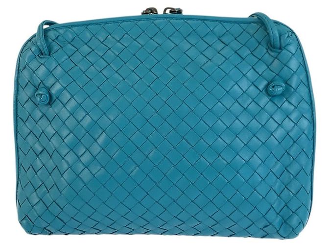 Borsa a tracolla Bottega Veneta in pelle turchese - vista 2