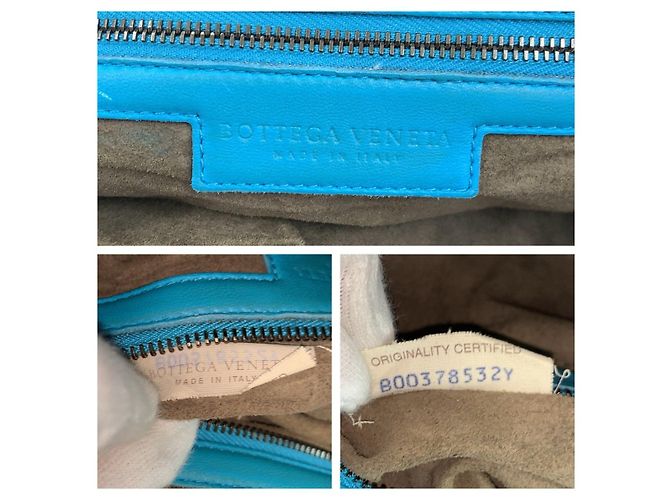 Borsa a tracolla Bottega Veneta in pelle turchese - vista 3