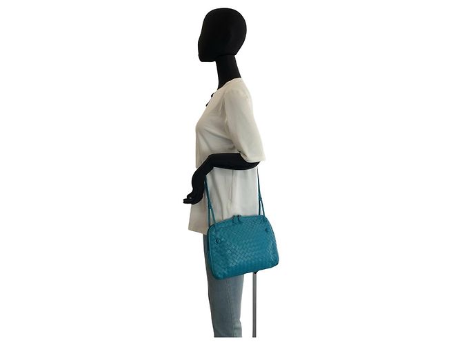 Borsa a tracolla Bottega Veneta in pelle turchese - vista 6