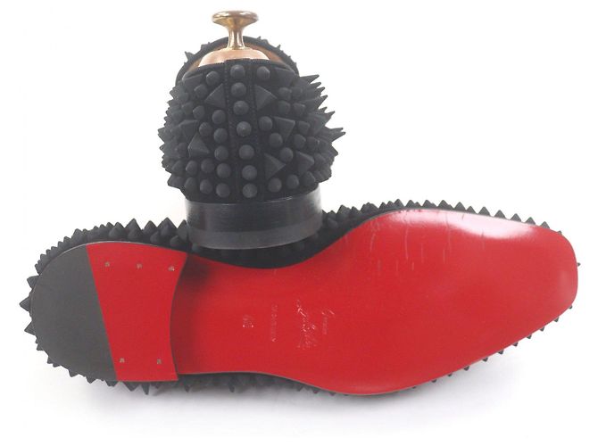 Mocassini in camoscio con borchie Christian Louboutin DANDY PIK PIK - vista 5