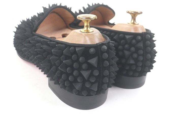 Mocassini in camoscio con borchie Christian Louboutin DANDY PIK PIK - vista 6