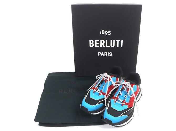 Baskets Gravity en cuir et mesh Berluti - vue 2