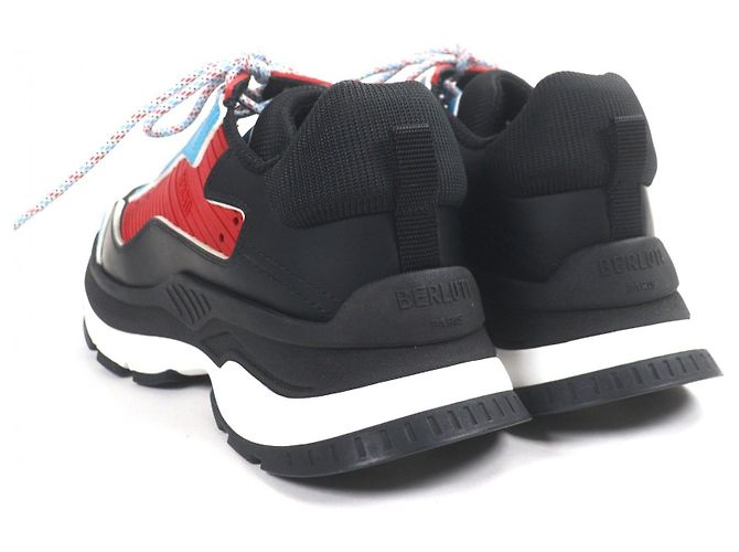 Baskets Gravity en cuir et mesh Berluti - vue 4