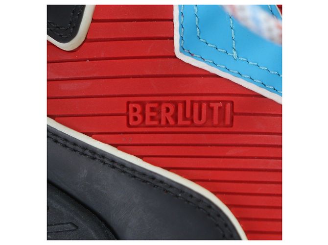 Baskets Gravity en cuir et mesh Berluti - vue 7