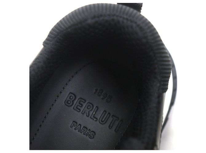 Baskets Gravity en cuir et mesh Berluti - vue 9