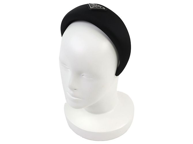 Prada Triangle logo RE-NYLON Headband Black - view 5