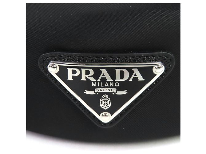 Prada Triangle logo RE-NYLON Headband Black - view 6