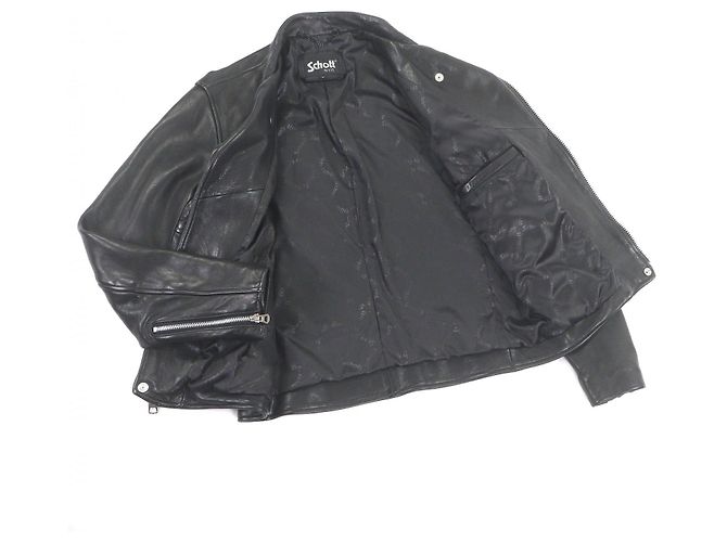 Autre Marque Jaqueta de couro de ovelha Schott Double - vista 3