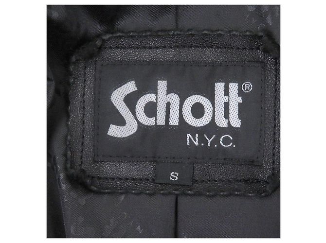 Autre Marque Jaqueta de couro de ovelha Schott Double - vista 6