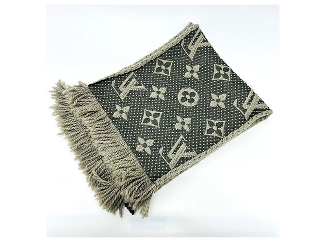 Cachecol Stole de lã Louis Vuitton em cinza - vista 6