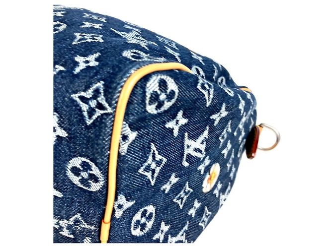 Borsa Louis Vuitton Monogram Flower Denim Speedy Bandoulière 30 - vista 11