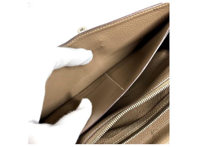 Hermès Cartera Hermes Kelly en Etoupe Gray - vista 16