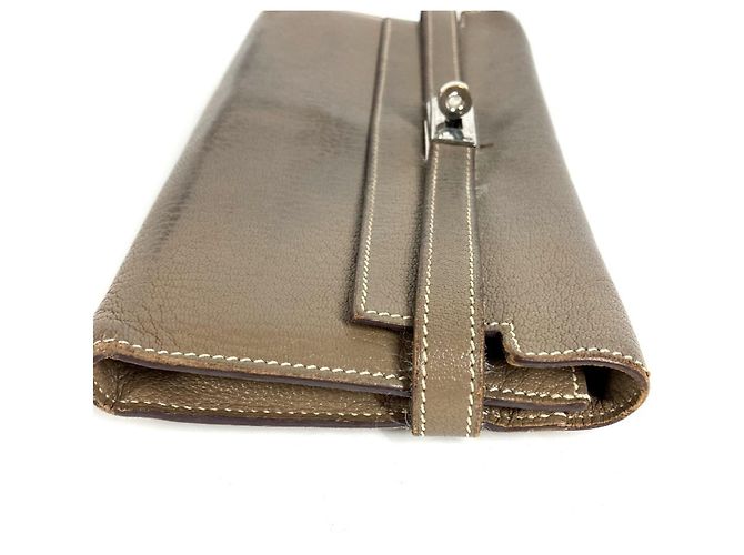 Hermès Cartera Hermes Kelly en Etoupe Gray - vista 7
