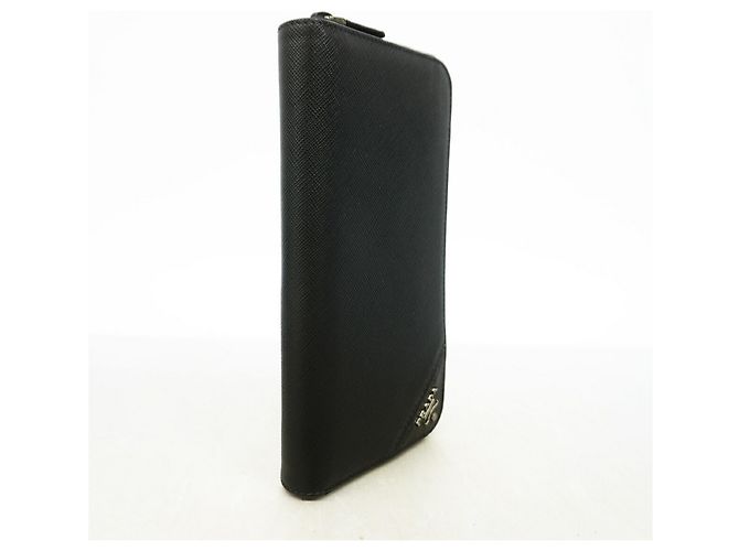 Saffiano Prada Black Leather Long Wallet - view 2