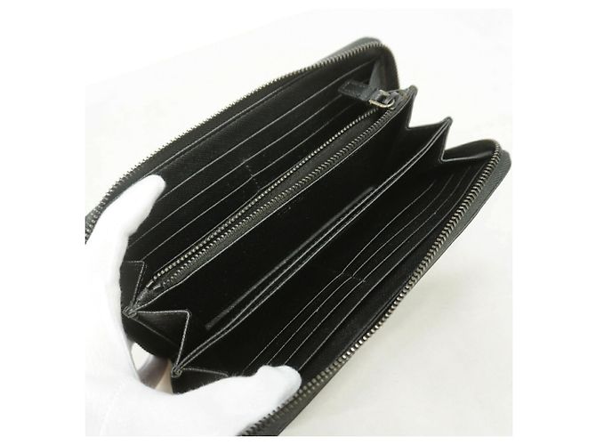 Saffiano Prada Black Leather Long Wallet - view 3