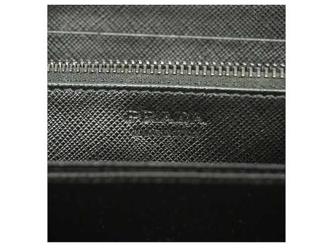 Saffiano Prada Black Leather Long Wallet - view 4