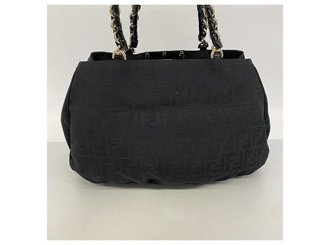 Zucca Bolso Tote Fendi de lona y nailon negro - vista 10