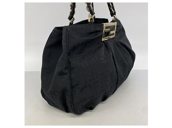 Zucca Bolso Tote Fendi de lona y nailon negro - vista 2