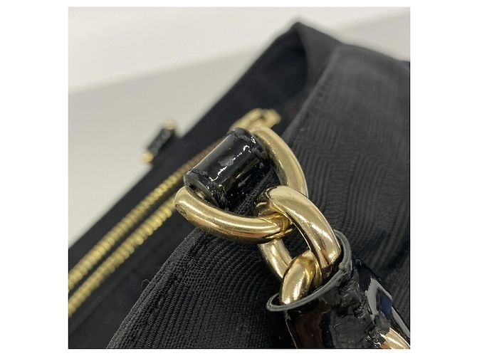 Zucca Bolso Tote Fendi de lona y nailon negro - vista 8