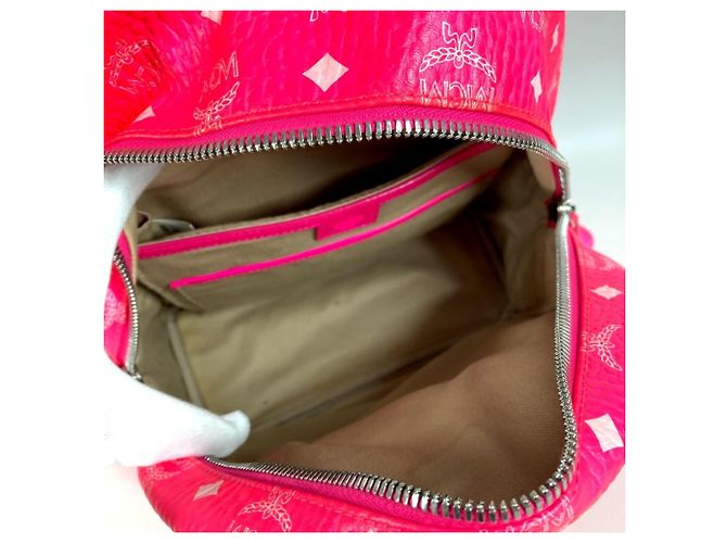 Mochila MCM em couro rosa - vista 11