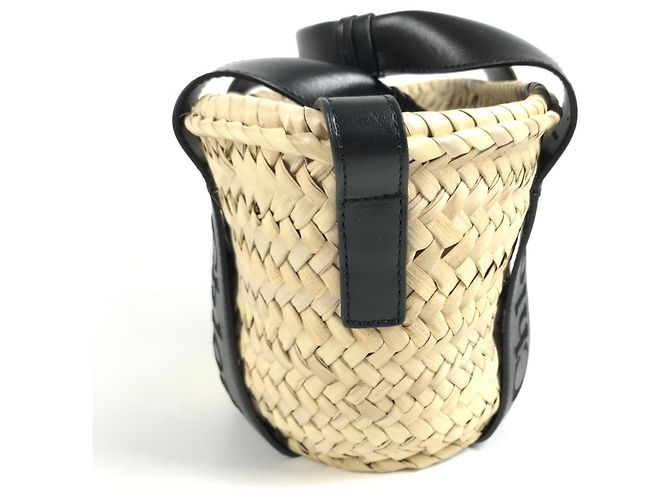 Bolsa Cesto Mini Chloé Sense Preto Bege - vista 3