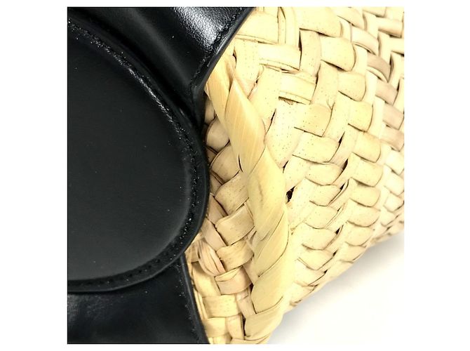 Bolsa Cesto Mini Chloé Sense Preto Bege - vista 6
