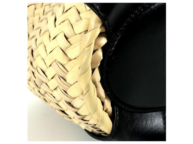 Bolsa Cesto Mini Chloé Sense Preto Bege - vista 7