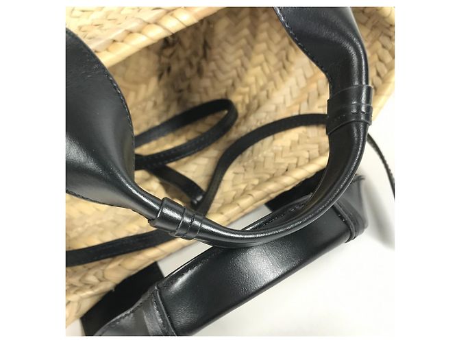 Bolsa Cesto Mini Chloé Sense Preto Bege - vista 8