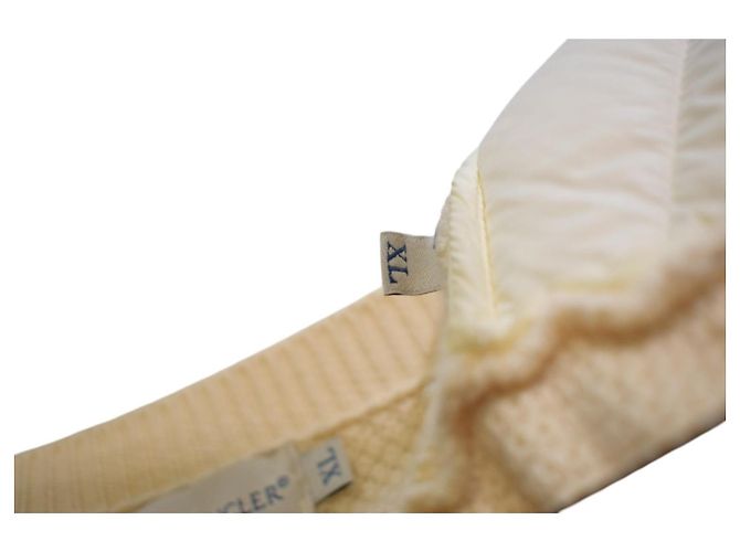 Moncler Cardigã Acolchoado de Lã Virgem Maglione Tricot Alla Coreana - vista 13