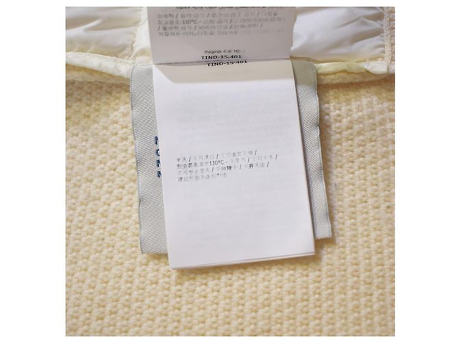 Moncler Cardigã Acolchoado de Lã Virgem Maglione Tricot Alla Coreana - vista 9