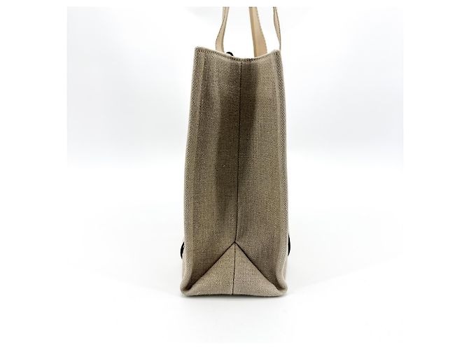 Chloé Chloe Woody Canvas with Leather Small Bege - vista 4