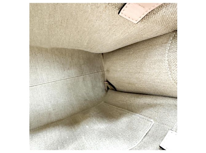 Chloé Chloe Woody Canvas with Leather Small Bege - vista 5