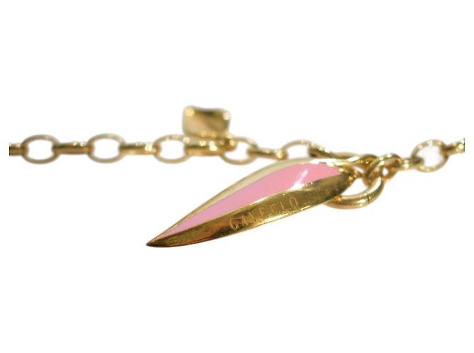 Autre Marque Collar GAVELLO Milan Plata Chapada Oro Esmalte Rosa Dorado - vista 10