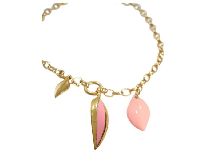 Autre Marque Collar GAVELLO Milan Plata Chapada Oro Esmalte Rosa Dorado - vista 5