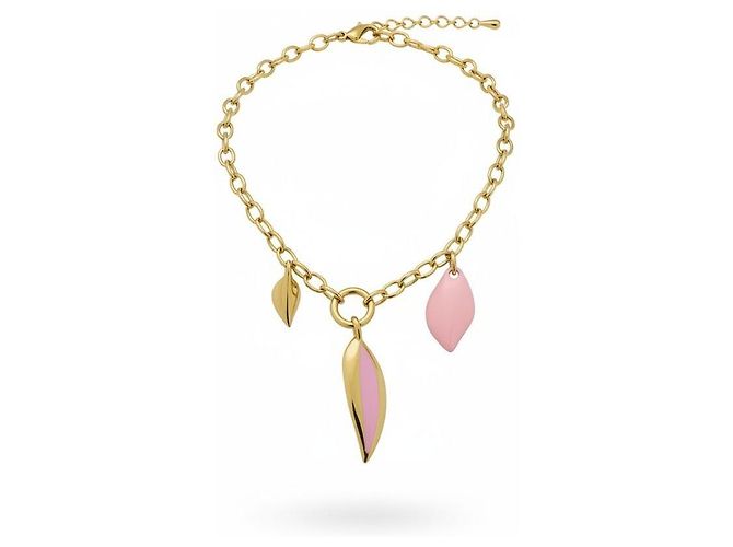 Autre Marque Collar GAVELLO Milan Plata Chapada Oro Esmalte Rosa Dorado - vista 8