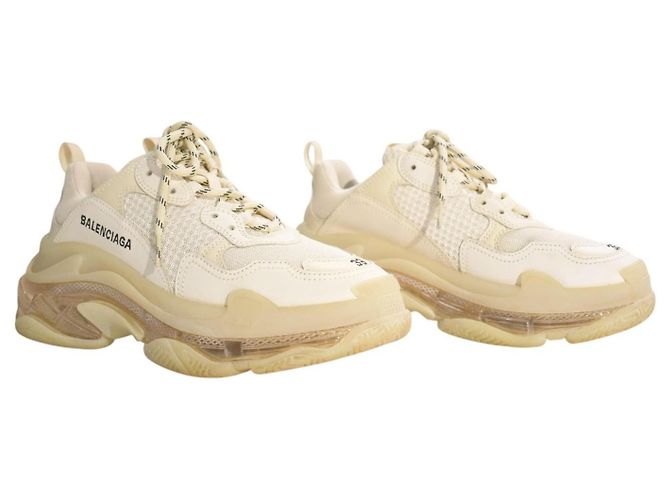 Balenciaga Triple S Clear Sole Sneakers Vanilla Beige - vista 7