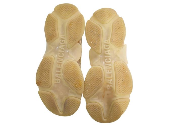 Balenciaga Triple S Clear Sole Sneakers Vanilla Beige - vista 9