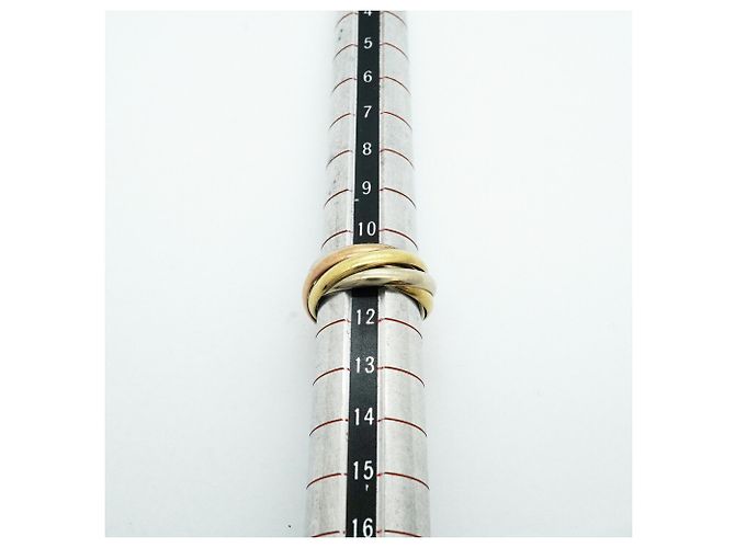 Anillo Cartier Trinity en oro amarillo blanco y rosa - vista 6