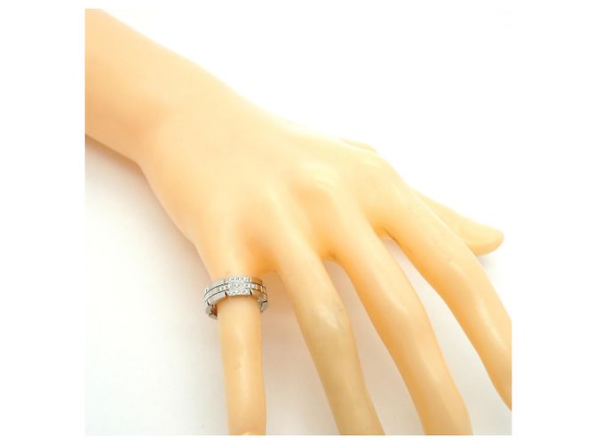 Anello Cartier Tank Française in oro bianco 18K - vista 6