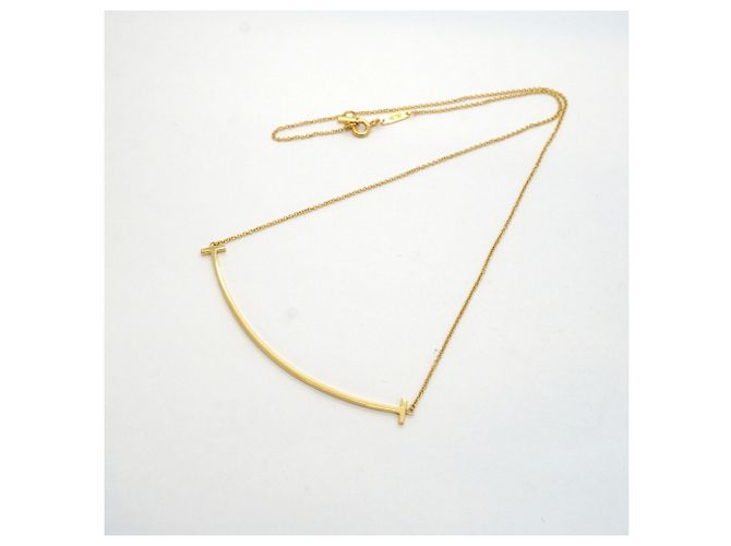 Autre Marque Collar Tiffany & Co. T Smile Large en Oro Amarillo 18K - vista 3