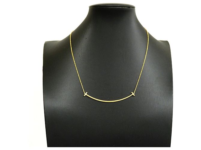 Autre Marque Collar Tiffany & Co. T Smile Large en Oro Amarillo 18K - vista 6